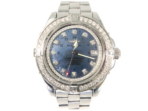 breitling superocean diamond bezel|breitling diamond bezel for sale.